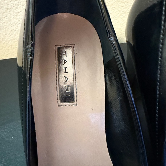 Tahari Black Heels with Silver Buckle - Picture 4 of 5